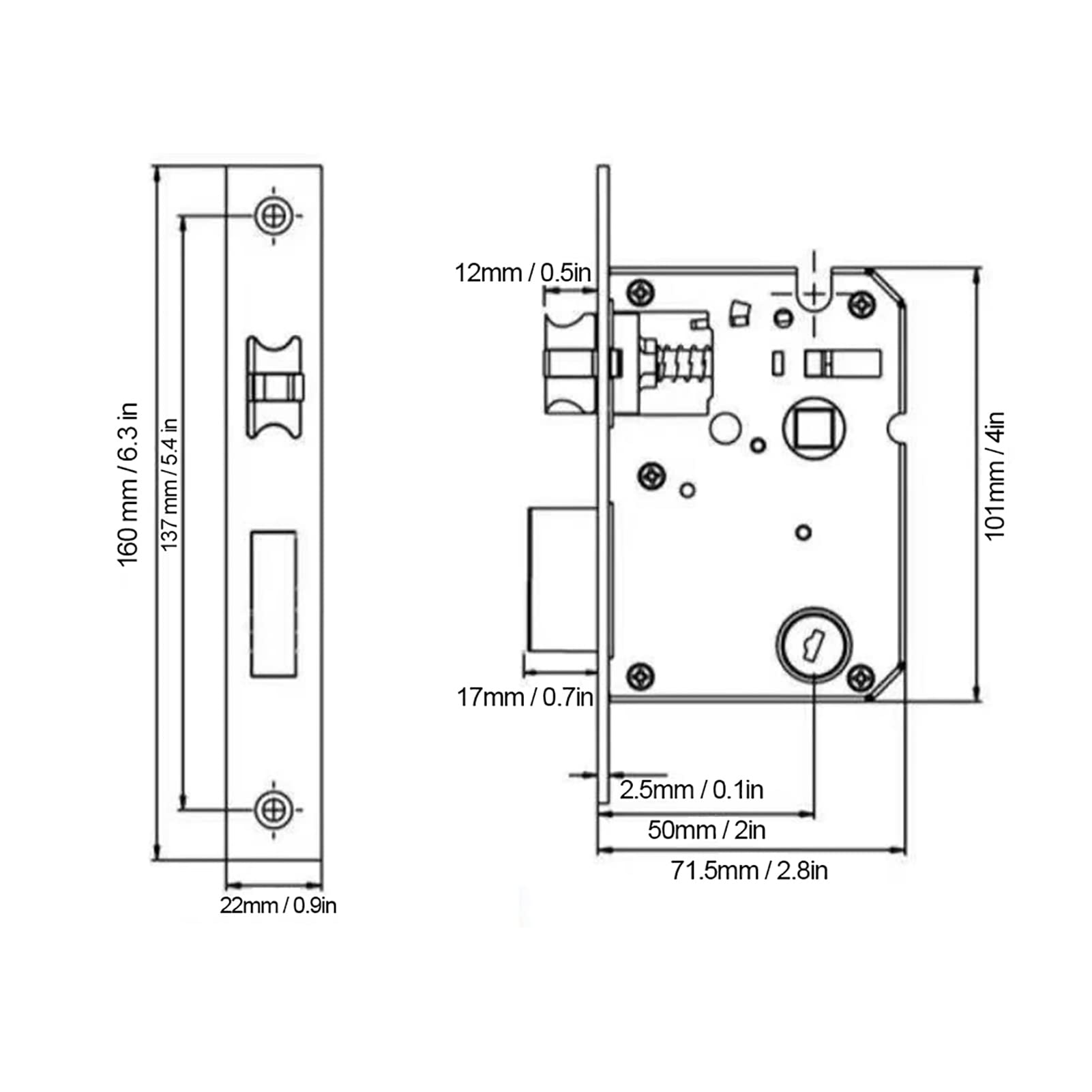 Smart Fingerprint Door Lock - Biometric, Password & IC Card Access, Intelligent Recognition, Quick Entry with Mechanical Key - Ideal for Homes, Apartments & Offices