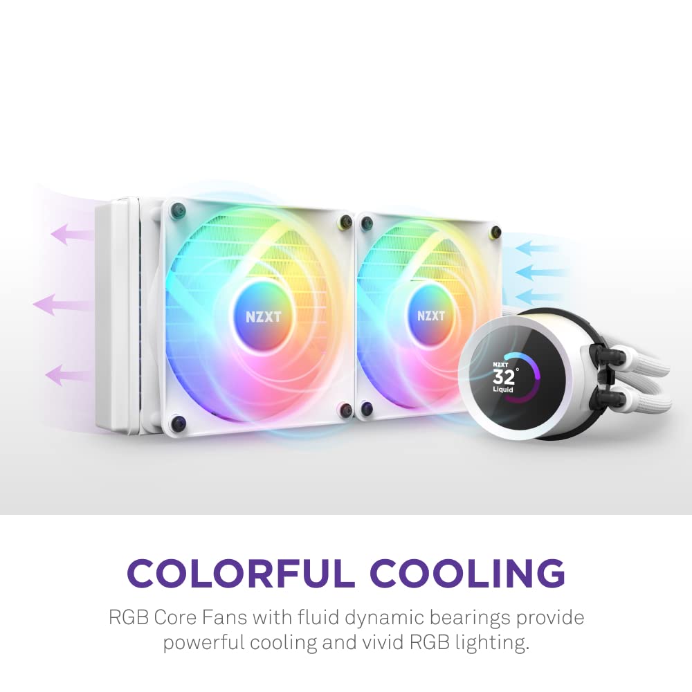 NZXT Kraken 240 RGB AIO Liquid CPU Cooler - 240mm Radiator with 1.54
