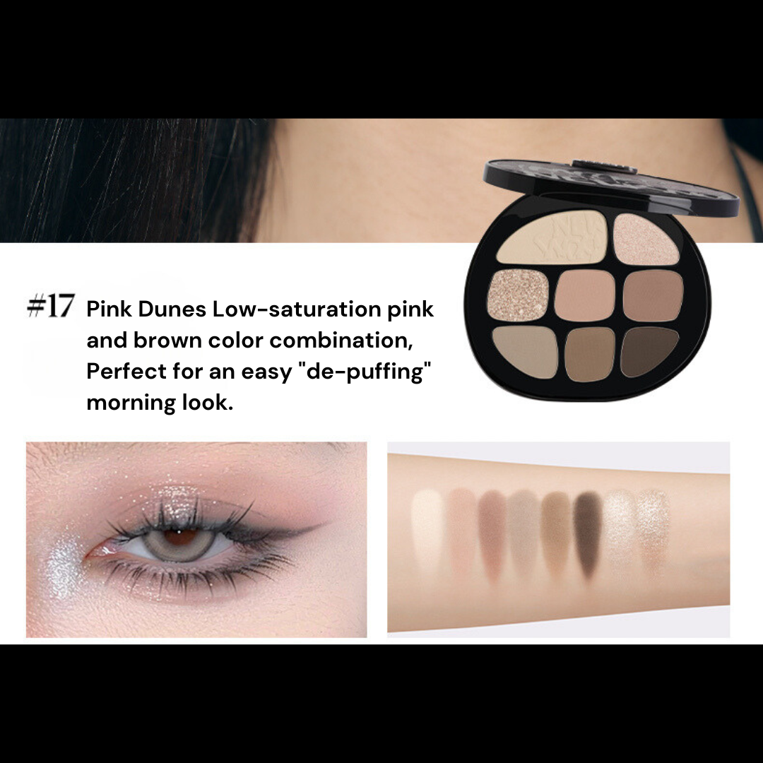 Joocyee Enzyme Smoke & Amber Eyeshadow Palette - 12 Color Matte & Shimmer Eyeshadow for Smokey & Natural Makeup - Perfect for Day & Night Looks