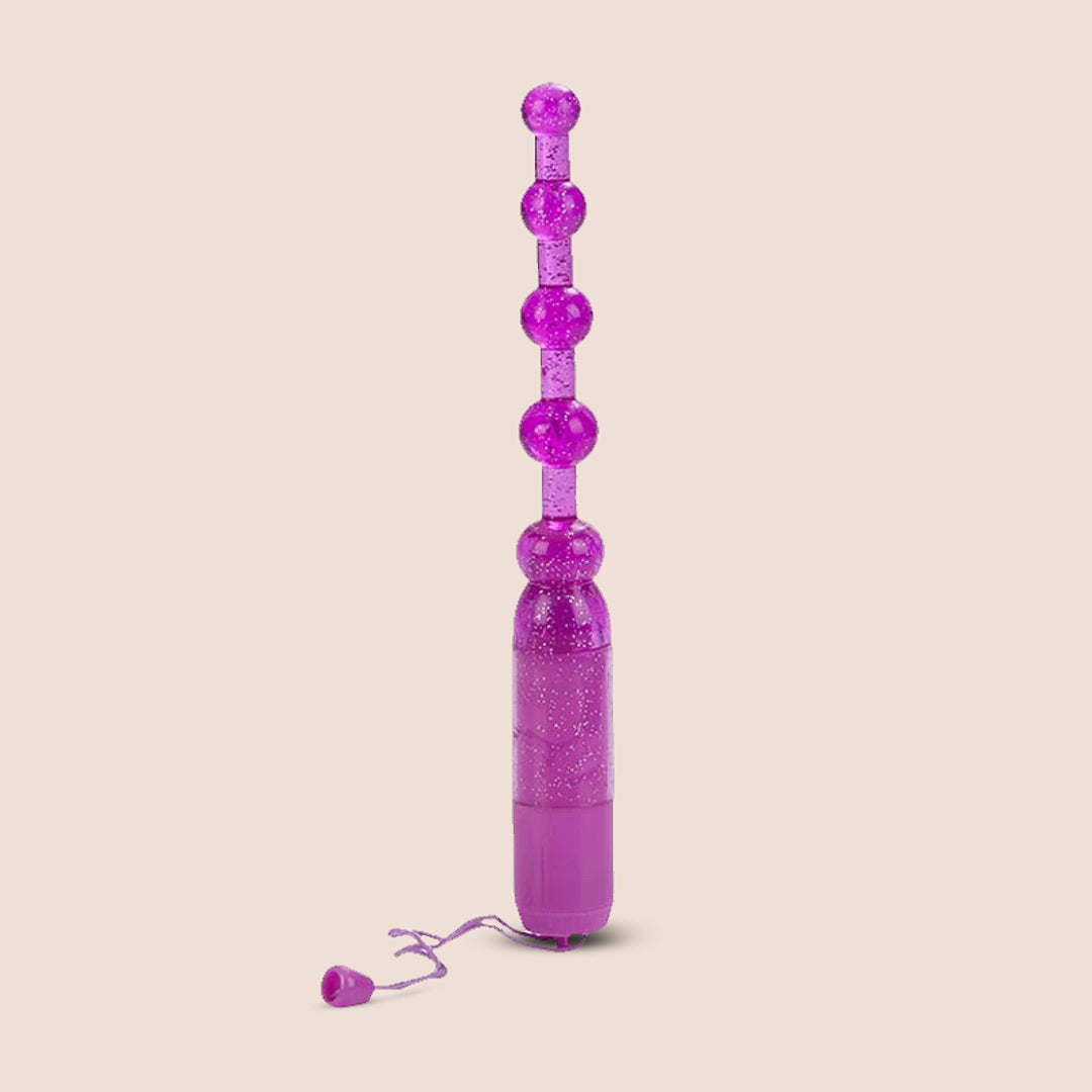 Waterproof Vibrating Pleasure Beads by CalExotics - Rechargeable G-Spot & Clitoral Stimulator for Women - Perfect for Shower, Bath & Solo Play