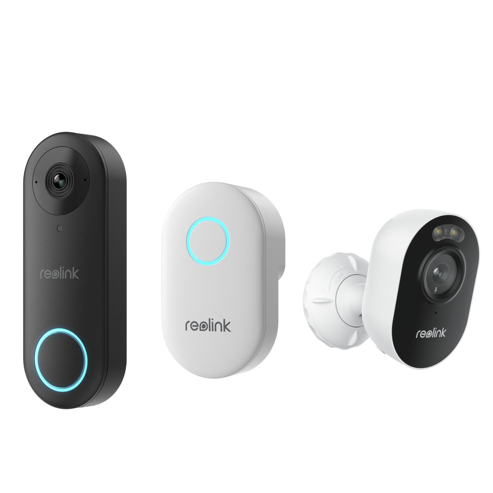 REOLINK 2K Plug-in Smart Doorbell Camera & Outdoor Security Camera Bundle - No Subscription Needed, Local Storage, All-in-One App Control - Perfect for Home Security & Front Door Monitoring