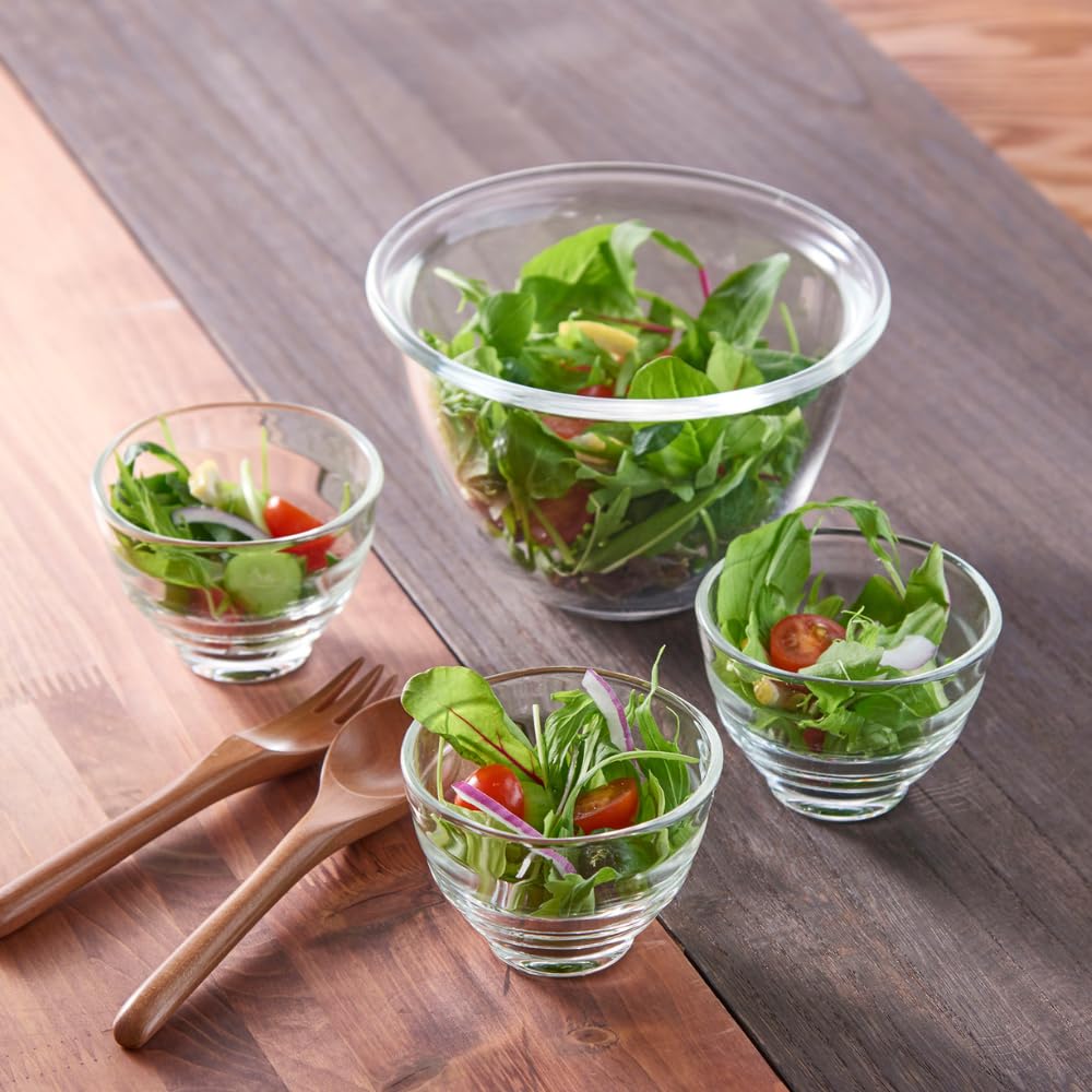 HARIO HU-3012 Heat Resistant Glass Cups Set of 5 - 6 oz (170ml) Microwave, Oven & Dishwasher Safe - Japanese Made Glassware for Coffee, Tea & Desserts - Perfect for Home, Office & Restaurant Use