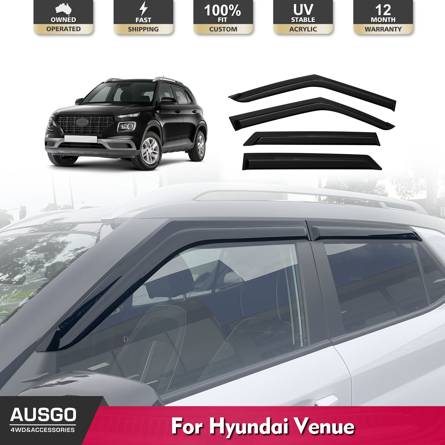 Premium Car Windshield Sun Shade for Hyundai Venue 2019-2023 - UV Protection & Heat Resistant - Perfect for Parking, Road Trips & Summer Protection
