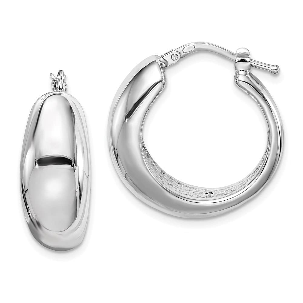925 Sterling Silver Plated Hollow Hoop Earrings for Women - Lightweight & Hypoallergenic Fine Jewelry - Perfect for Everyday Wear, Parties & Special Occasions