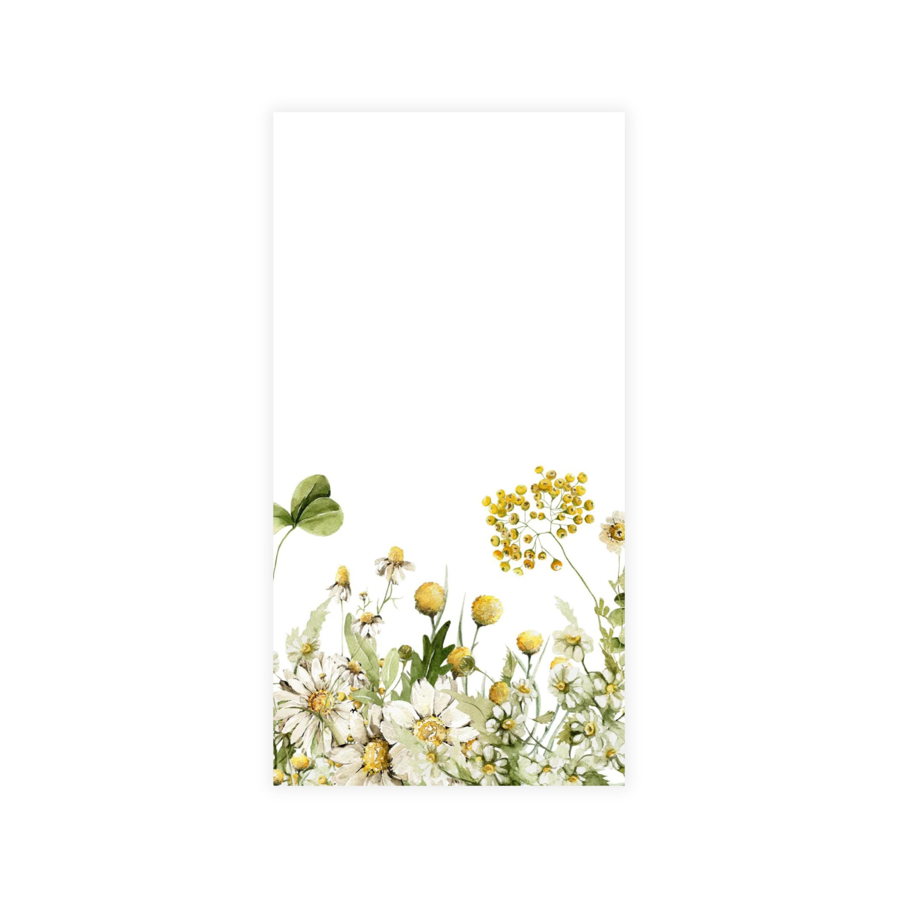 Eco-Friendly Disposable Linen Paper Guest Towels - 16 Pack Daisy Dream Design for Parties, Weddings & Luxury Bathrooms