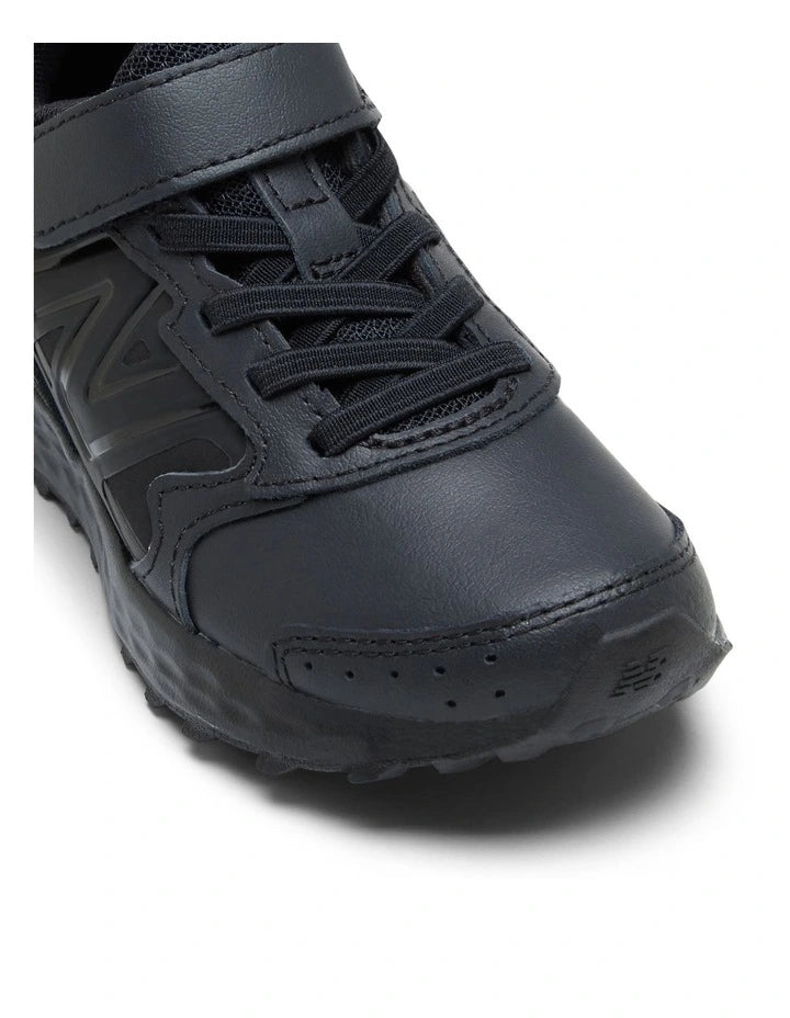 New Balance Kids 680 Hook & Loop Black Running Shoes - Lightweight & Comfortable Sneakers for Boys & Girls - Perfect for School, Play & Daily Activities