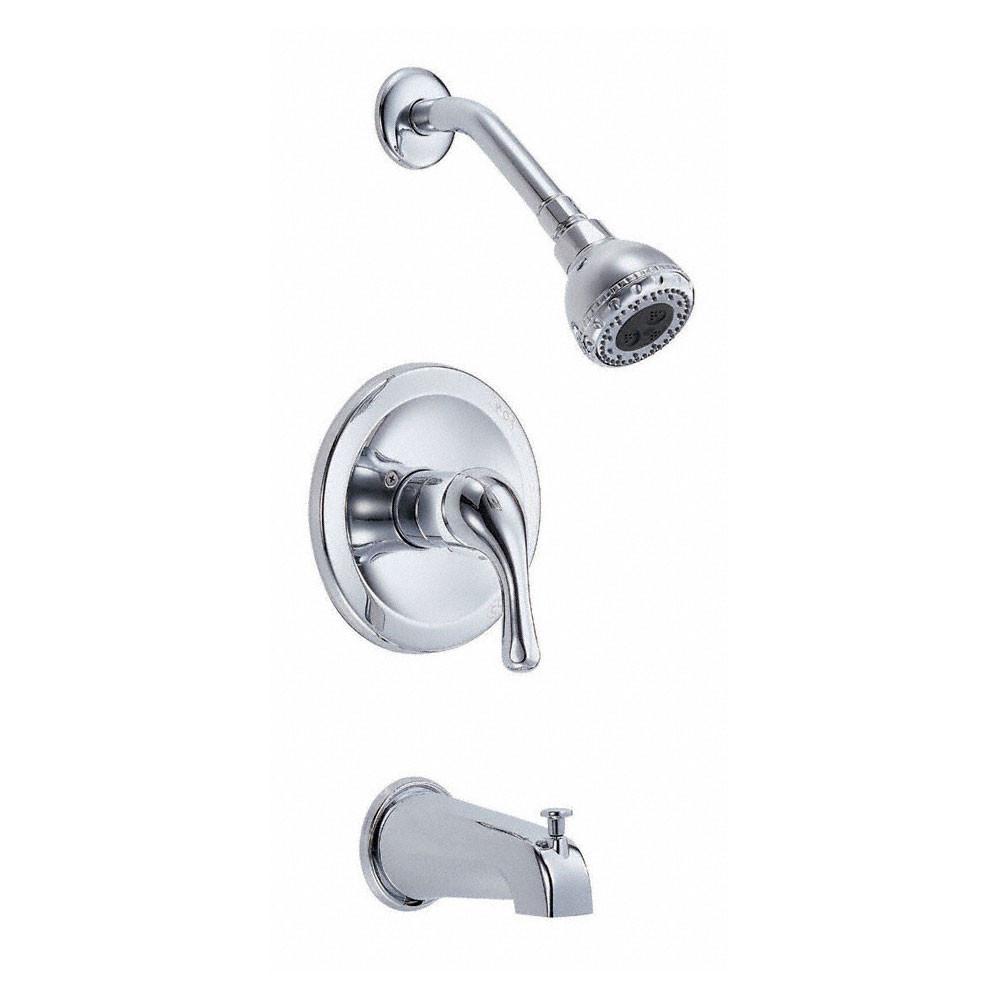 Danze Melrose Chrome Single Handle Tub and Shower Faucet with Rough-in Valve - Perfect for Bathroom Renovation & Modern Home Upgrade