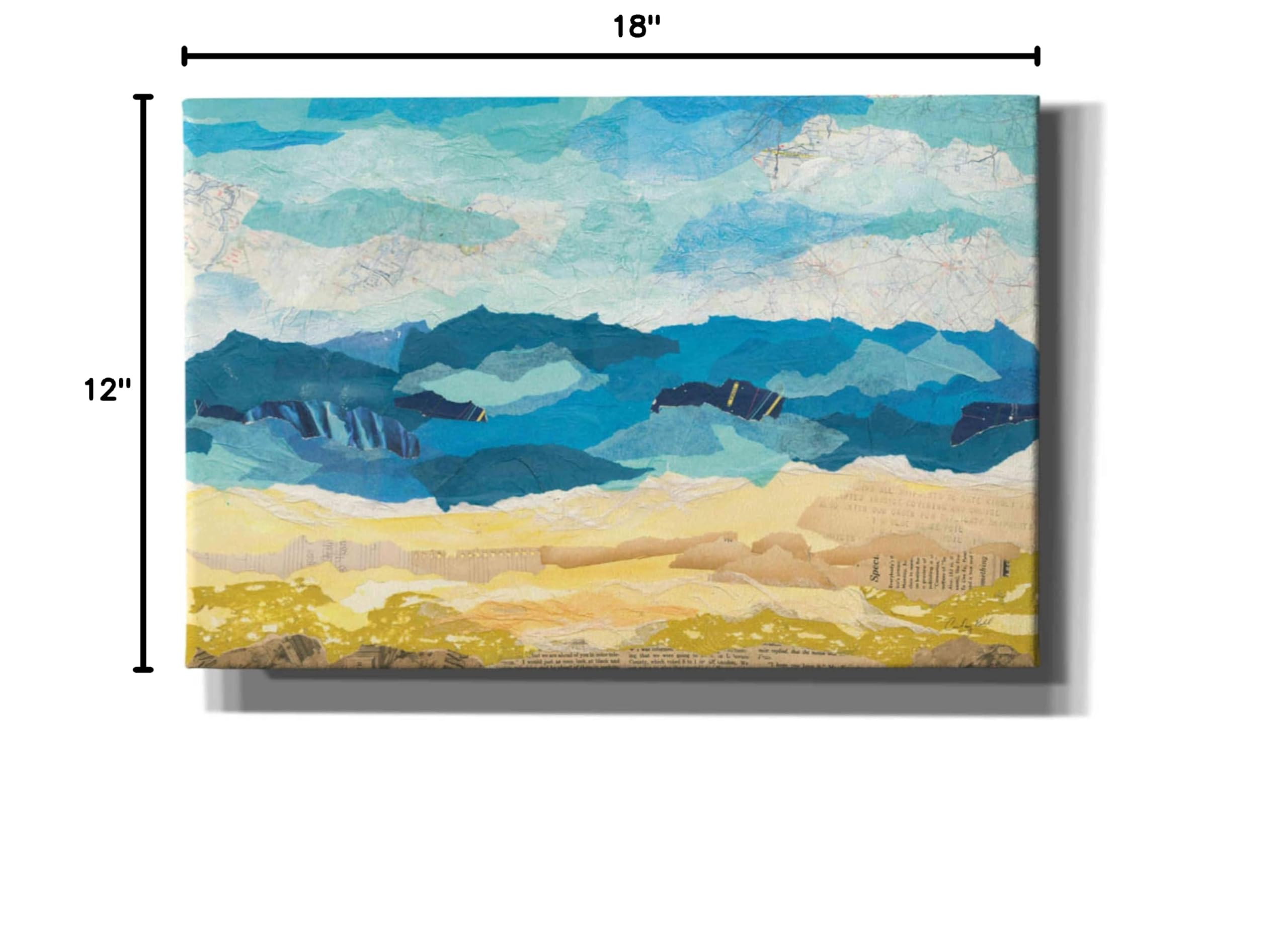 Abstract Coastal I Canvas Wall Art by Courtney Prahl - 18x12 Inches Modern Beach Painting for Living Room, Bedroom & Office Decor