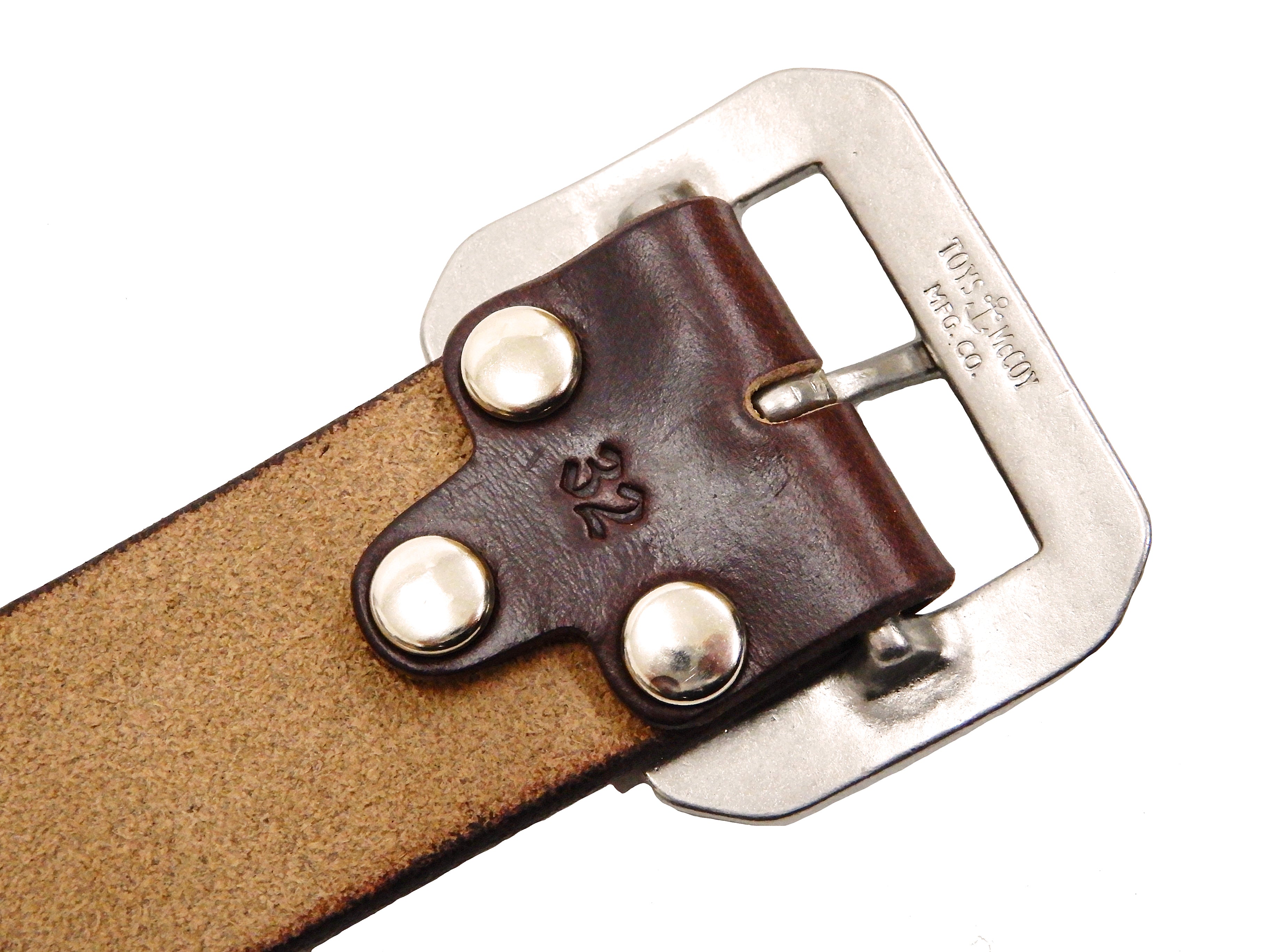TOYS McCOY Men's Casual Leather Belt - Premium Chromexcel Steerhide Garrison Belt (TMA2406-060) in Brown | Durable & Stylish for Everyday Wear, Work & Outdoor Activities