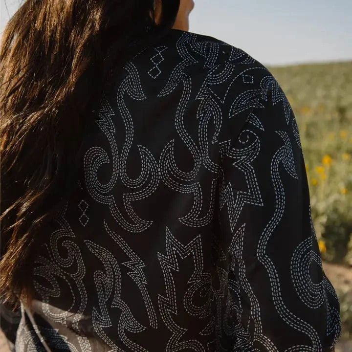 Women's Black Boot Scootin Shirt - Western Style Tops for Country Dancing & Cowgirl Fashion - Perfect for Concerts, Rodeos & Night Out