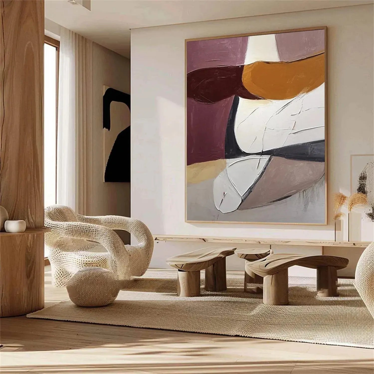Abstract Tranquility Art Painting #WS197 - Modern Wall Decor for Living Room, Bedroom & Office - Calming Canvas Artwork for Home & Workspace