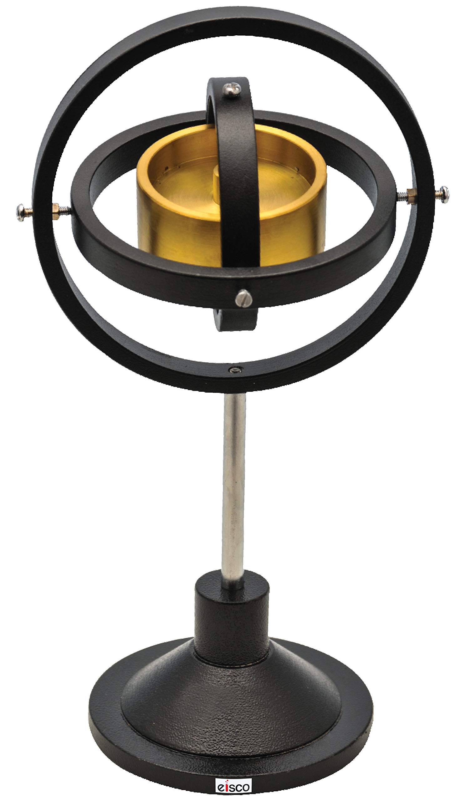 Premium Eisco Labs Gyroscope with Metal Stand & String - Physics Education Tool for Classroom Experiments & STEM Learning - Ideal for Science Labs, Homeschooling & Physics Demonstrations