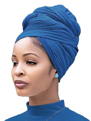 1-denim Blue Headwrap