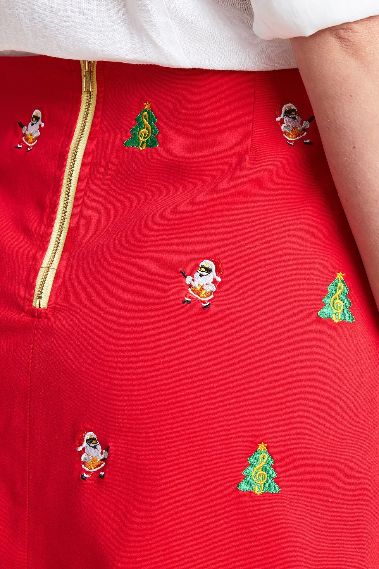 Stylish Ali Skirt in Bright Red - Perfect for Christmas Parties & Holiday Festivities | Festive Women's Fashion for Dancing to Rockin' Around the Christmas Tree