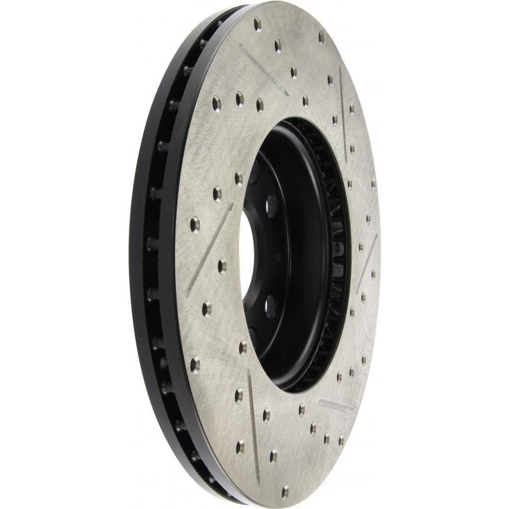 StopTech Slotted & Drilled Sport Brake Rotor for Volkswagen Golf 2010-2020 | 127.33110R | High-Performance Braking for Track & Street Use