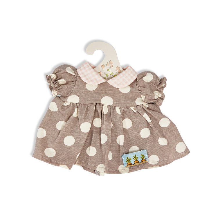 Kiddo's Closet Polka Dot Dress for Girls - Gray & Cream Cotton Casual Outfit for Birthday Parties & Family Photos