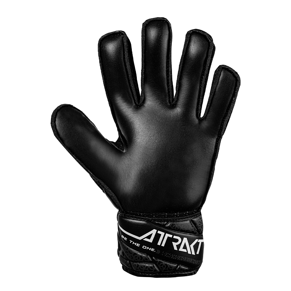 Reusch Attrakt Solid Junior Goalkeeper Gloves - Black - Perfect for Youth Soccer Training and Matches
