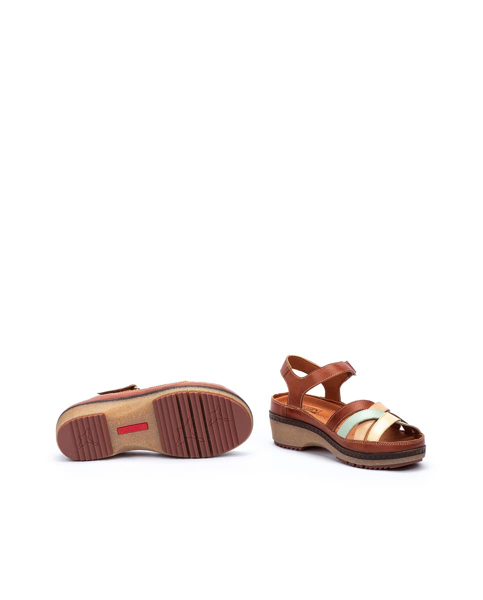 PIKOLINOS Women's Leather Wedge Sandals - Granada Style Comfortable Slip-On for Summer, Beach & Casual Outings