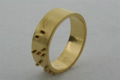 Braille Love Ring - Gold Plated Jewelry for Couples, Gift for Anniversary, Wedding, or Valentine's Day