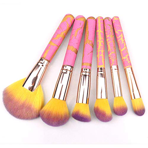 Premium 15-Piece Luxury Makeup Brush Set - Synthetic Foundation, Blending, Powder, Blush, Concealer & Eyeshadow Brushes - Wooden Handle (Pink/Yellow) for Professional & Everyday Makeup Application