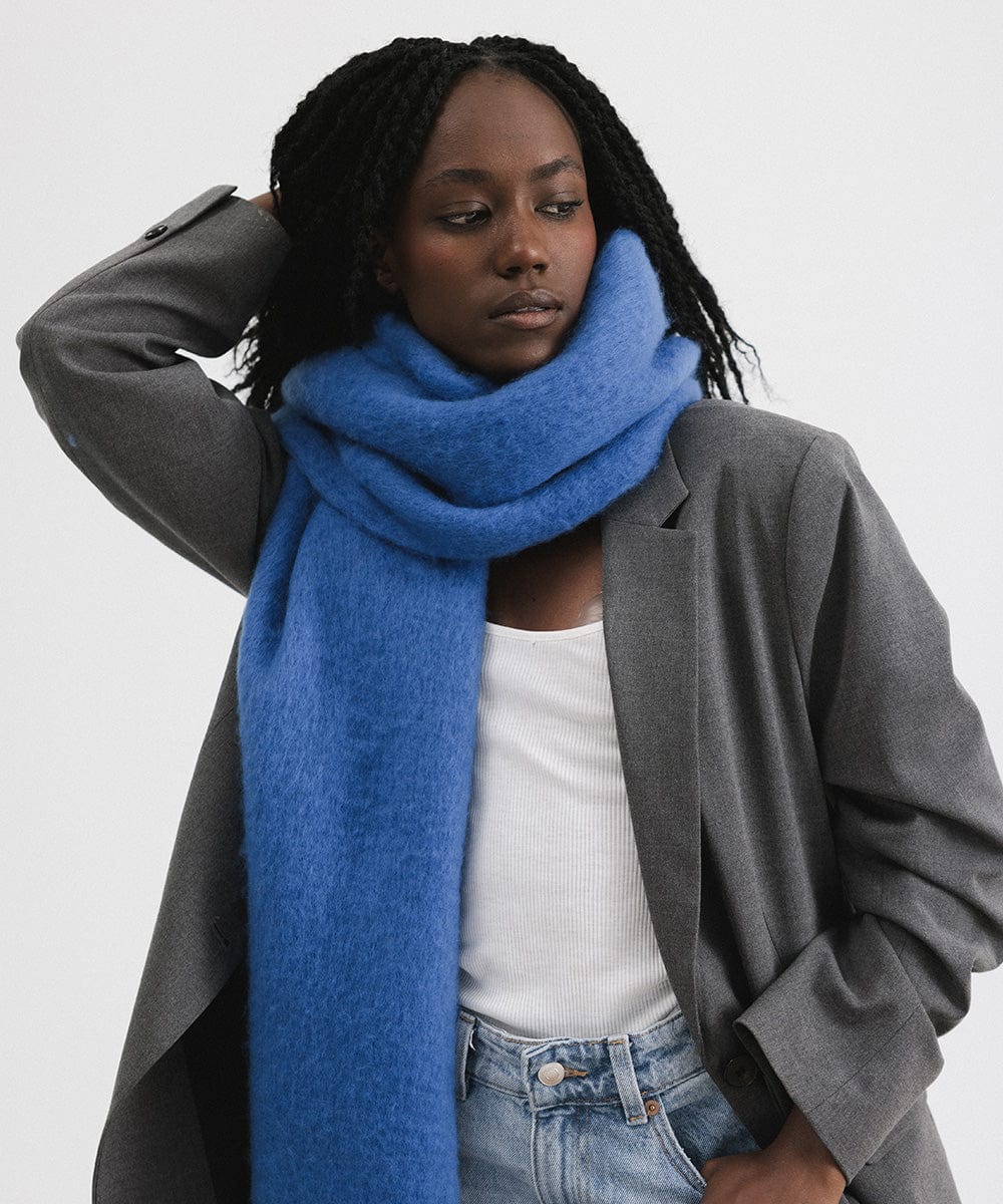 Soft & Chunky Mik Oversized Knit Scarf for Women - Winter Warm Fashion Accessory - Perfect for Cold Weather, Travel & Outdoor Activities