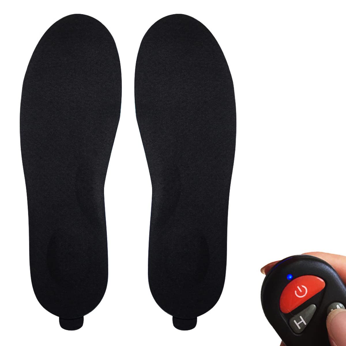 Rechargeable Electric Heated Insoles with Remote Control - Thermal Foot Warmers for Winter Sports - Perfect for Hunting, Skiing, Fishing & Hiking - Keep Feet Toasty in Cold Weather