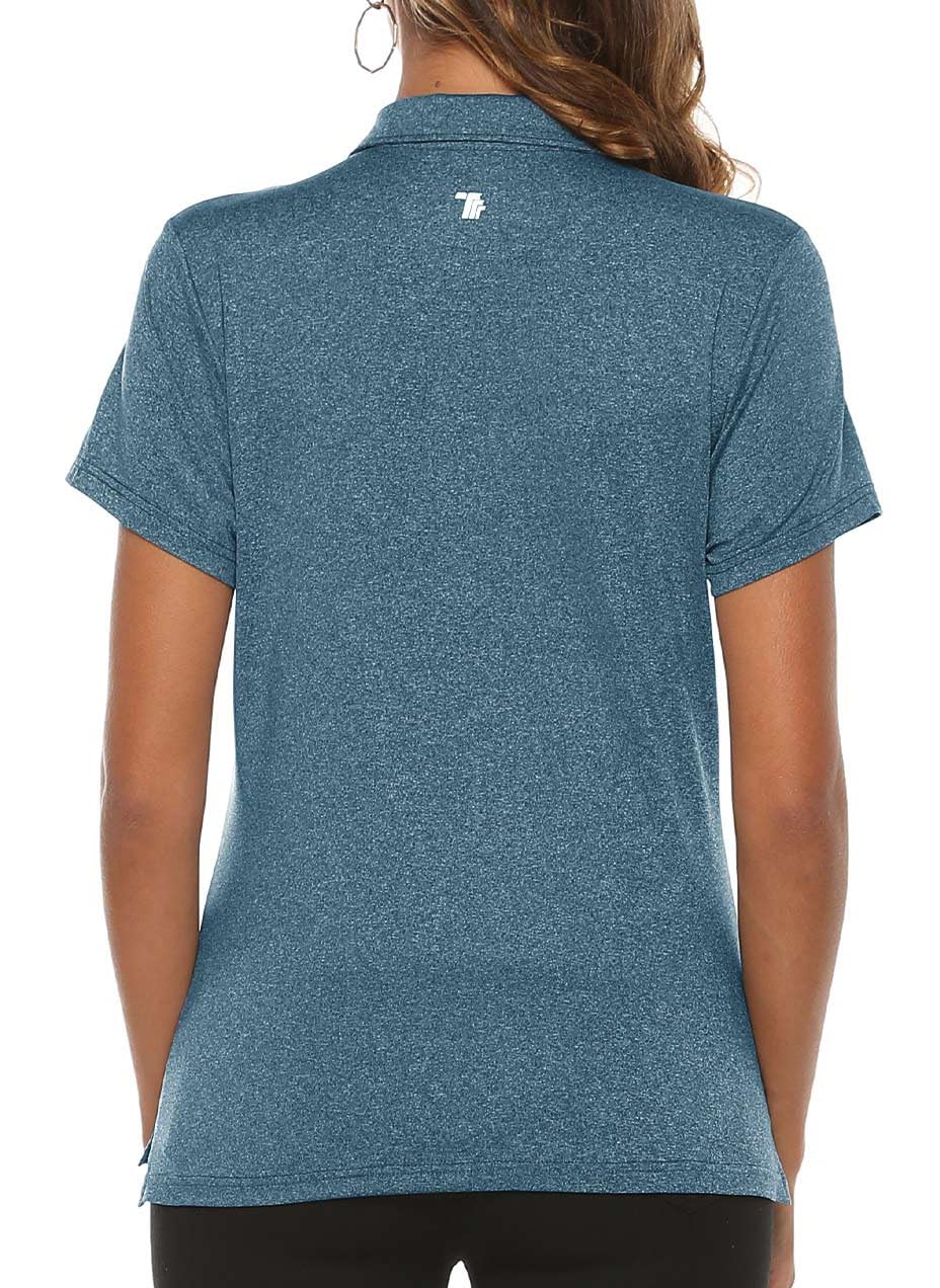 Women's Moisture Wicking Golf Polo Shirts - Breathable Short Sleeve Ladies Golf Tops for Summer - Perfect for Golf Courses, Country Clubs & Outdoor Sports