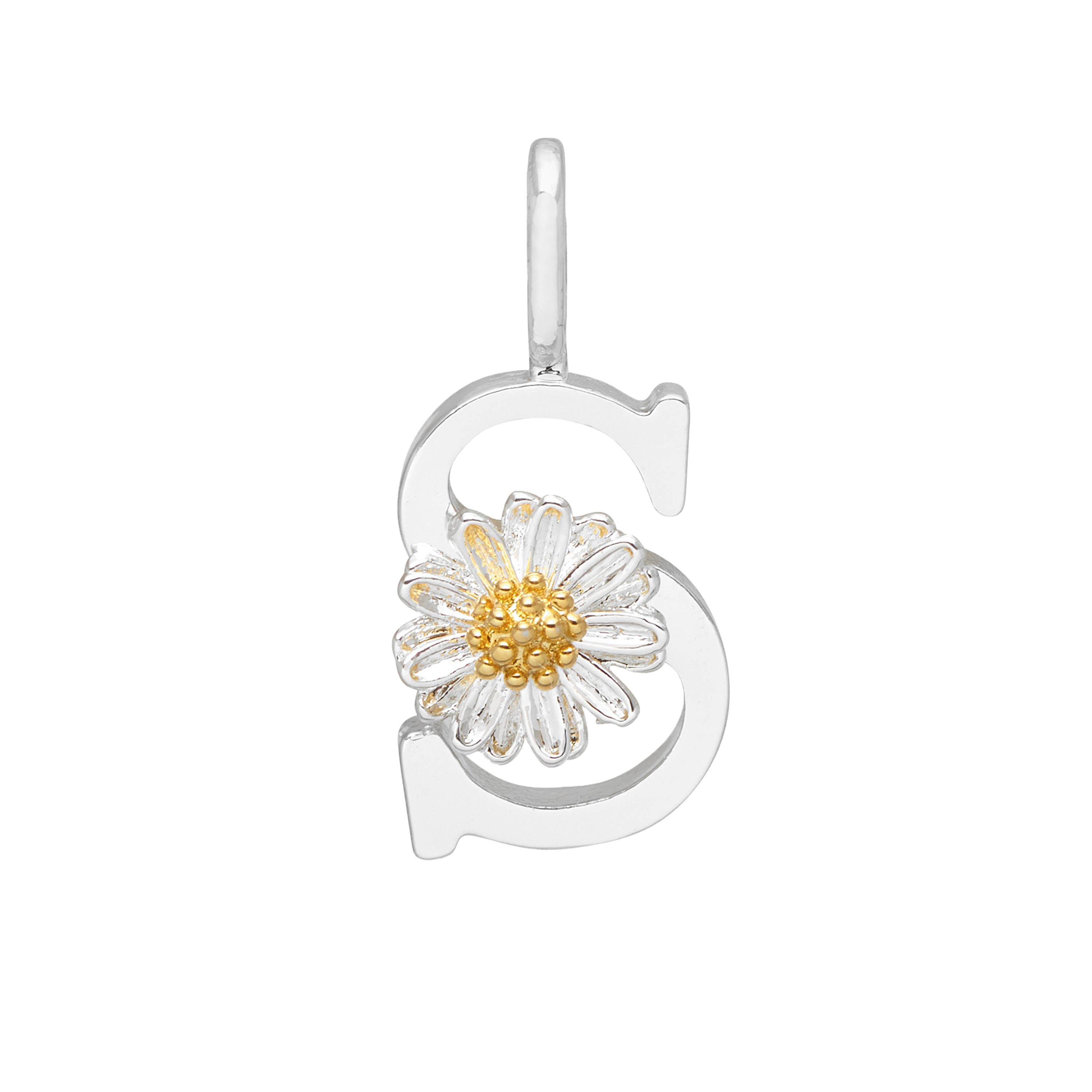 Wildflower Initial Charm Necklace - Personalized Floral Letter Pendant Jewelry for Women - Perfect for Gifts, Birthdays, Anniversaries & Everyday Wear