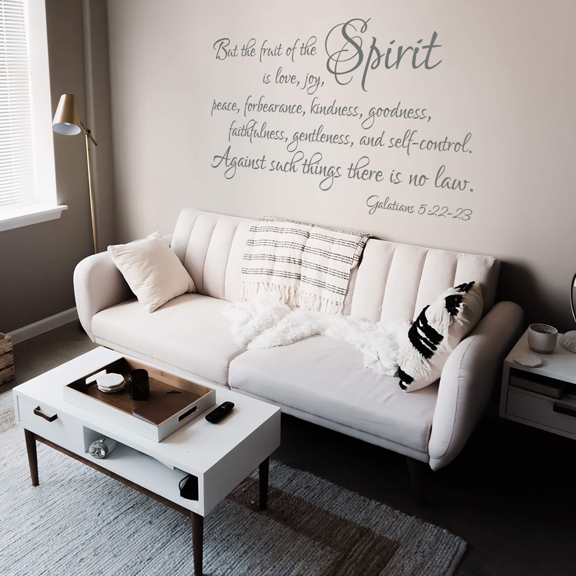 Fruit of The Spirit Wall Decal - Galatians 5:22 Bible Verse Home Decor for Bedroom & Nursery