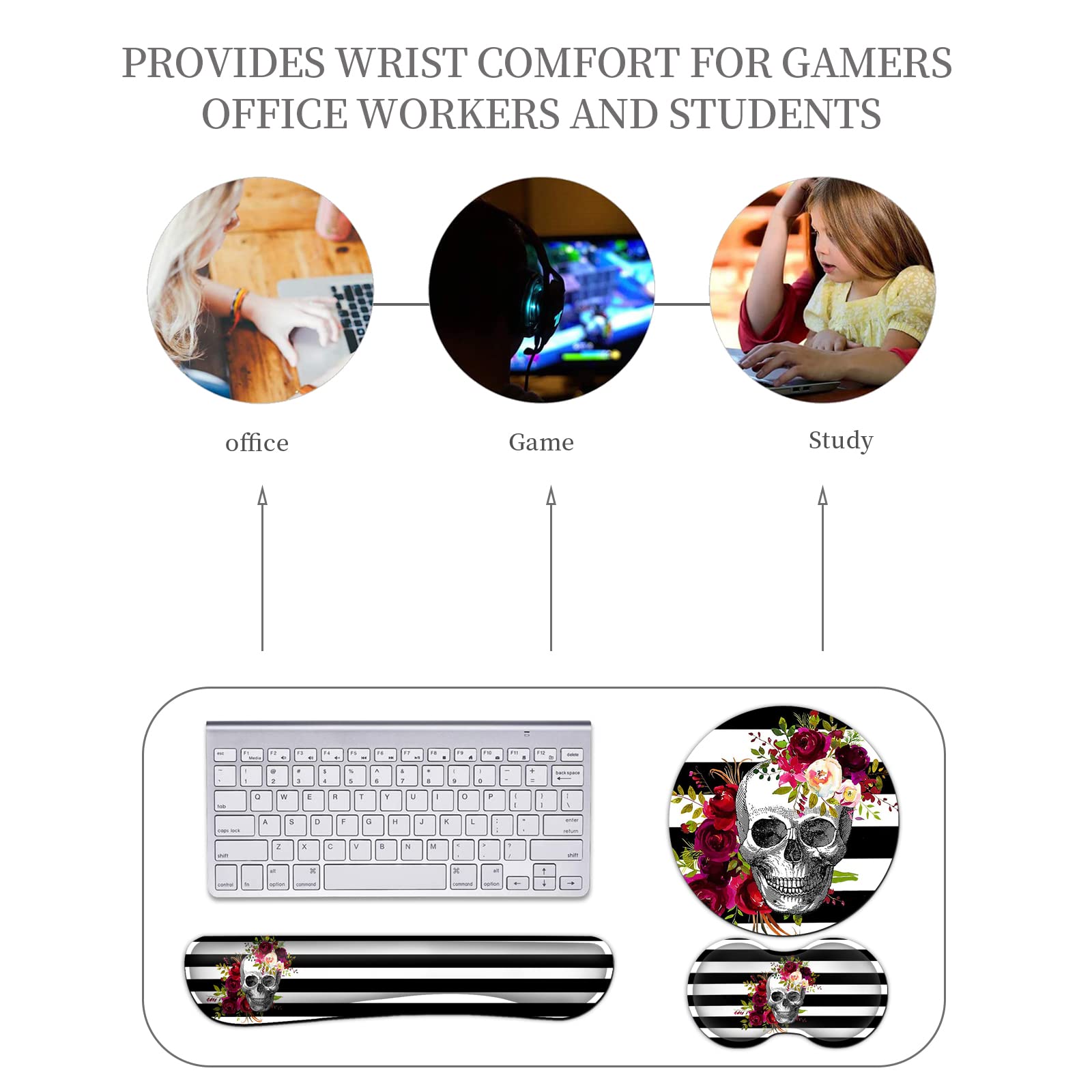 Ergonomic Mouse Pad with Wrist Support for Office & Gaming - Pain Relief & Comfort