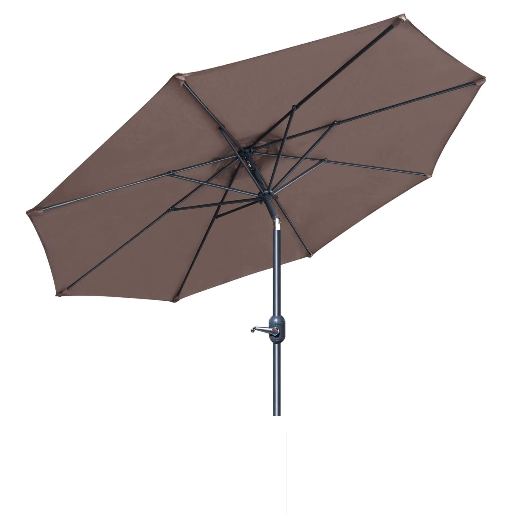 Premium 9' Strong Camel Patio Umbrella - Heavy Duty Outdoor Sun Shade for Garden, Poolside, Beach & Backyard - Taupe Color