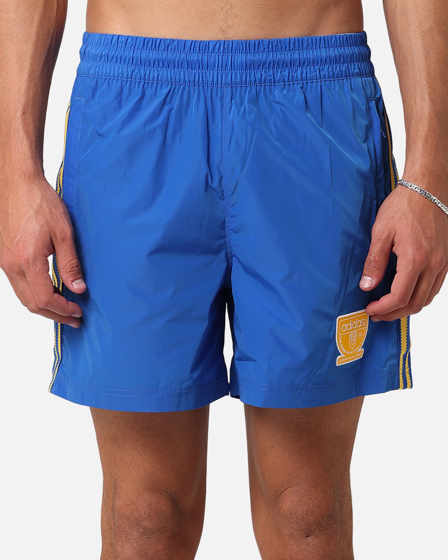Adidas Men's Graphic Sprinter Running Shorts - Blue Athletic Shorts for Gym, Jogging & Casual Wear