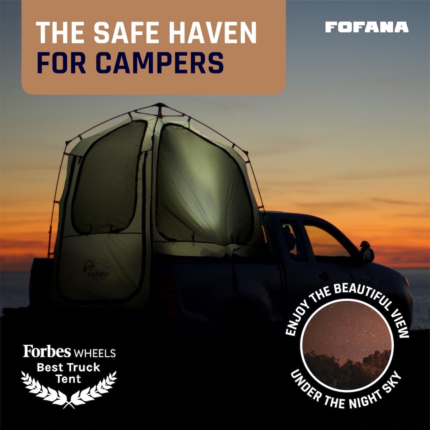 Automatic Truck Bed Tent for Mid & Full-Size Pickups - Quick Setup Camper Shell for Camping & Outdoor Adventures - Perfect for Road Trips, Tailgating & Off-Grid Getaways