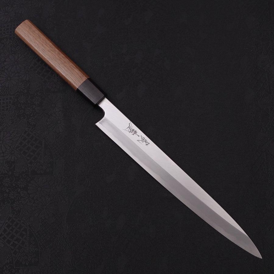 Premium Yanagiba Sushi Knife 240mm - High Carbon Blue Steel #2 with Kasumi Finish & Walnut Handle - Perfect for Sushi Chefs & Japanese Cuisine Lovers