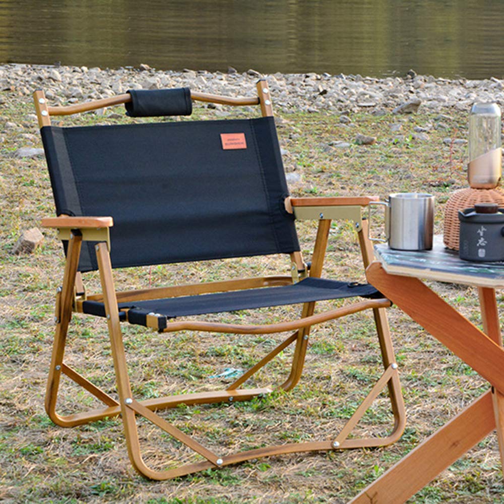 Lixada Portable Foldable Wooden Chair - Ultralight Camping Chair for Outdoor Activities, Beach, Fishing, Picnics & Relaxing | Compact & Durable Design for Travel, Hiking & Backpacking