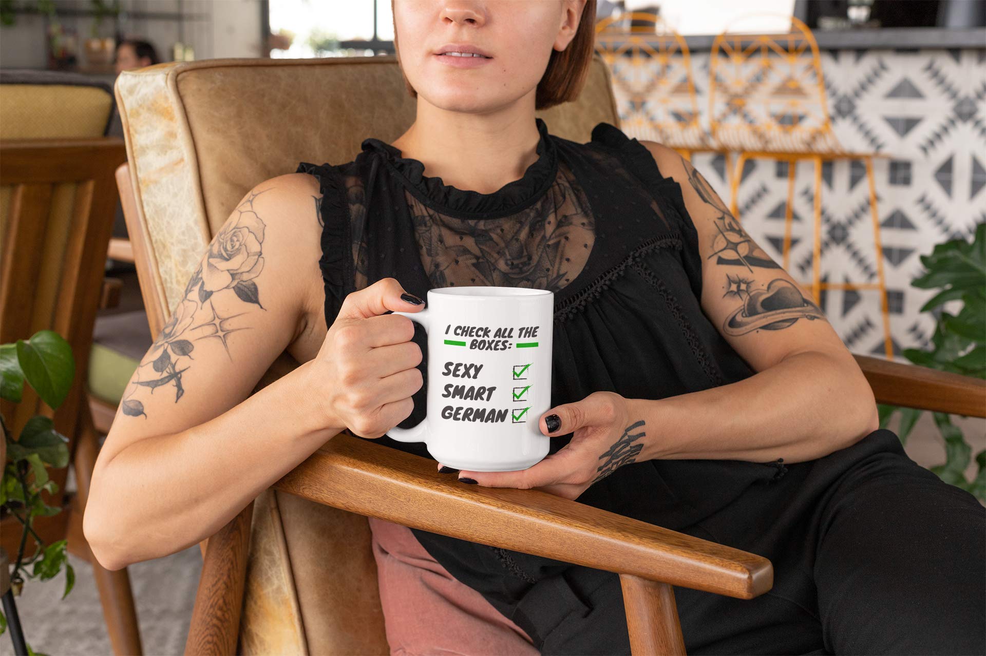 Premium German Coffee & Tea Mug - Elegant 15oz Ceramic Cup for Home, Office & Gifts | Stylish Dinnerware & Decor for Coffee Lovers