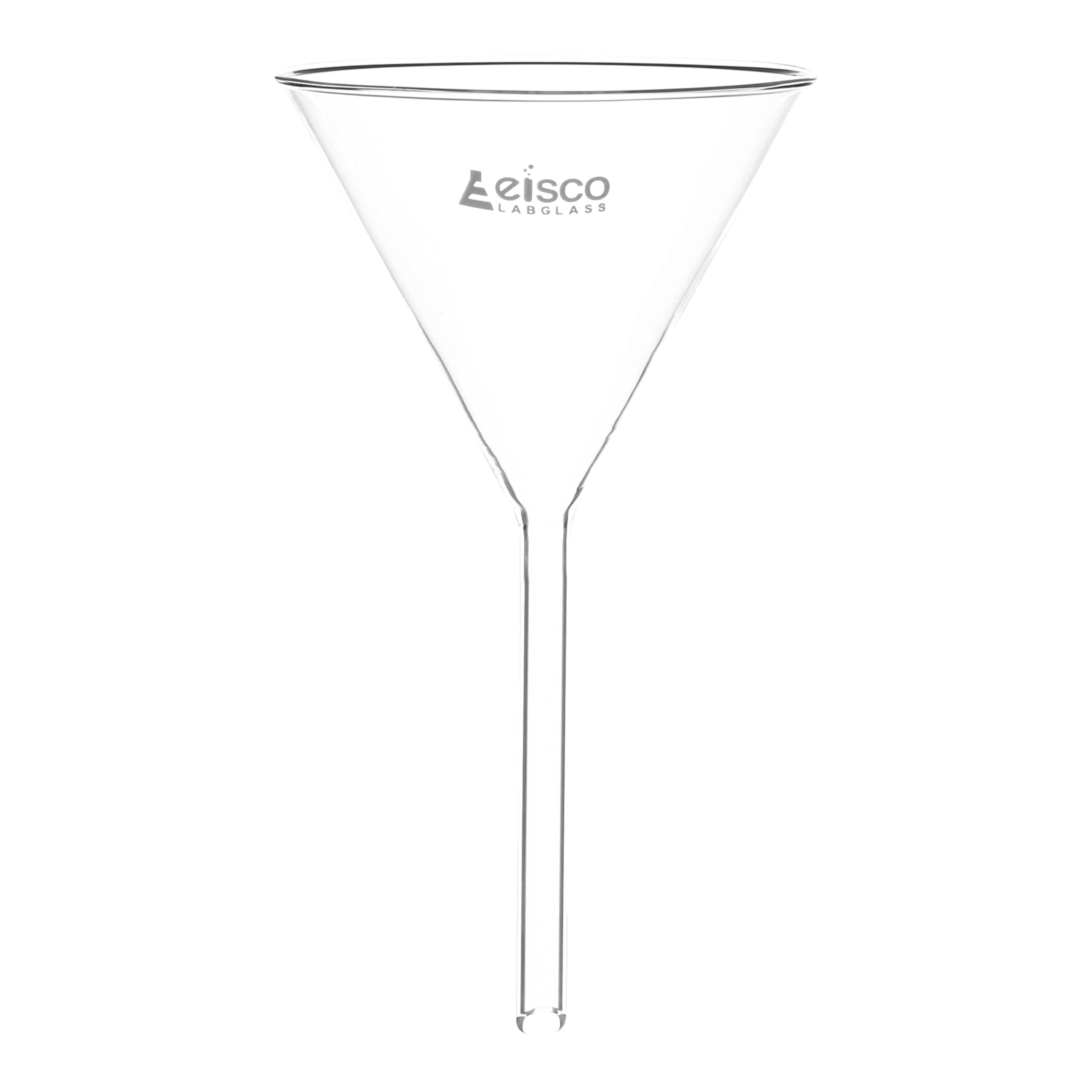 EISCO 100mm Borosilicate Glass Filter Funnel with 60° Angle & 10mm Plain Stem - Lab Filtration Equipment for Chemistry & Science Experiments