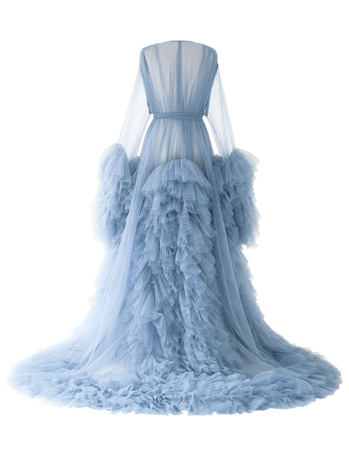 Elegant Maternity Tulle Dress for Photoshoot - Flowy Baby Shower Gown, Pregnancy Photo Shoot Dress, Maternity Robe for Special Occasions & Bridal Showers - Perfect for Maternity Photography, Baby Shower Parties & Bridal Events
