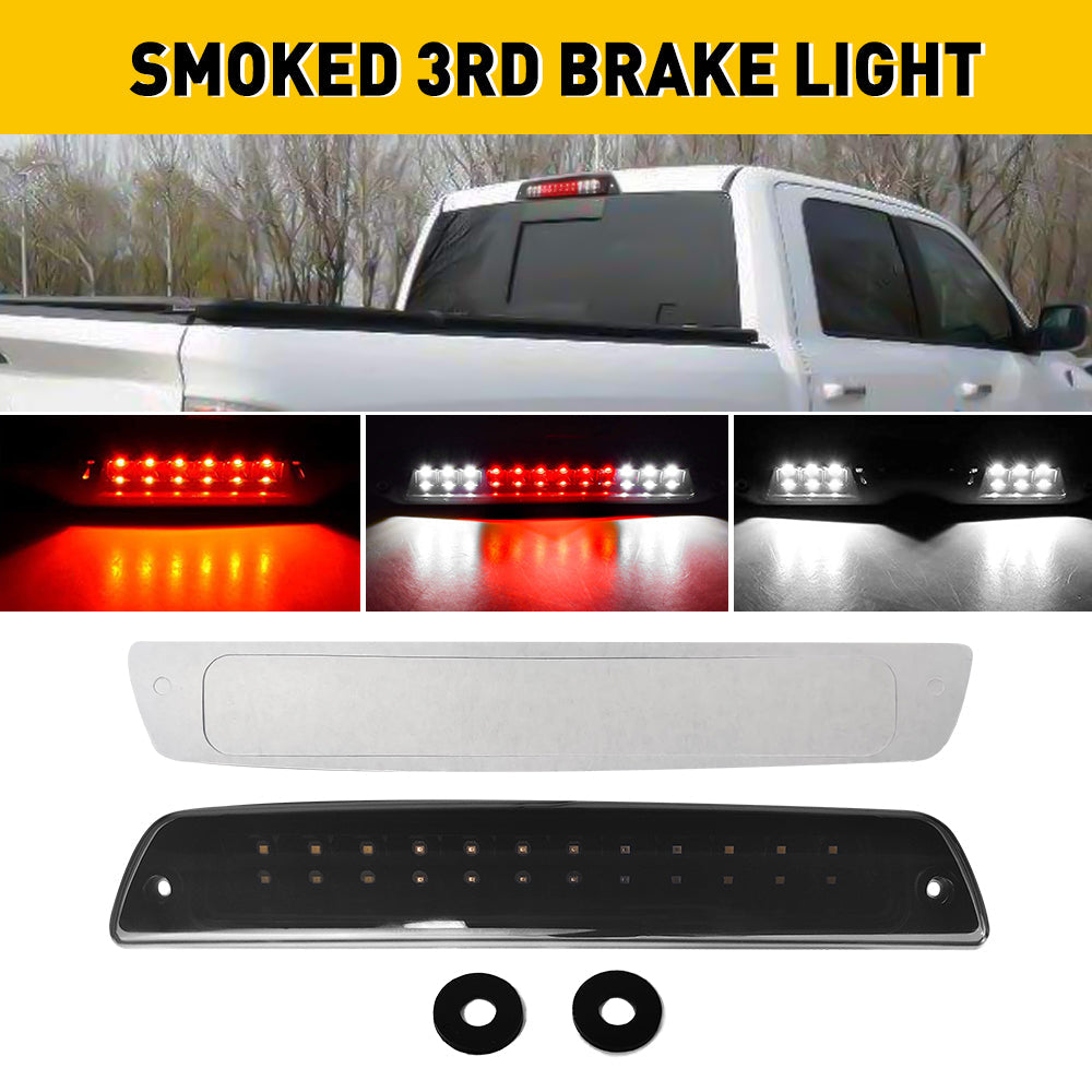 1994-2001 Dodge Ram 1500/2500/3500 LED Third Brake Light Replacement - Smoked Lens High Mount Cargo Lamp with Switchable Brake/Cargo Light Function - Perfect for Truck Bed Lighting & Nighttime Visibility