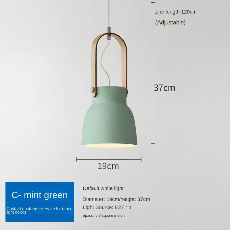 Macaron Loft LED Iron Pendant Light - Modern Industrial Hanging Fixture for Kitchen Island, Dining Room & Bedroom Lighting