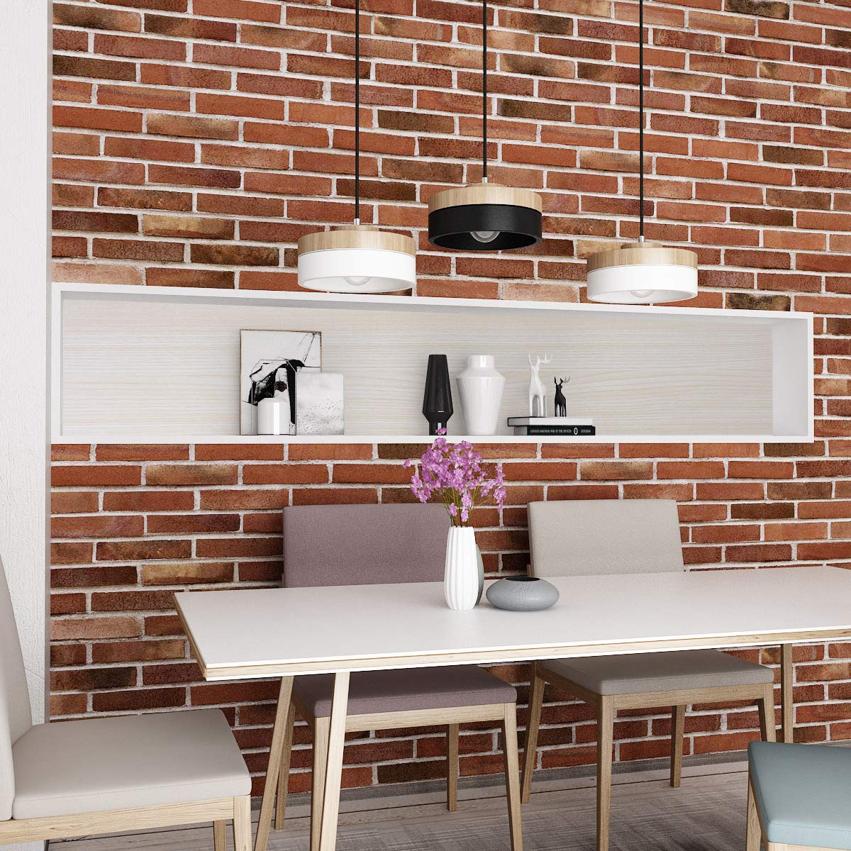 Livelynee 15.8x394 Inch Natural Wood Grain Peel and Stick Vinyl Contact Paper - Self-Adhesive Countertop Wrap for Kitchen Cabinets, Tables, Desks & Walls - Waterproof, Easy to Apply & Remove - Perfect for Home Renovation, DIY Projects & Furniture Makeover