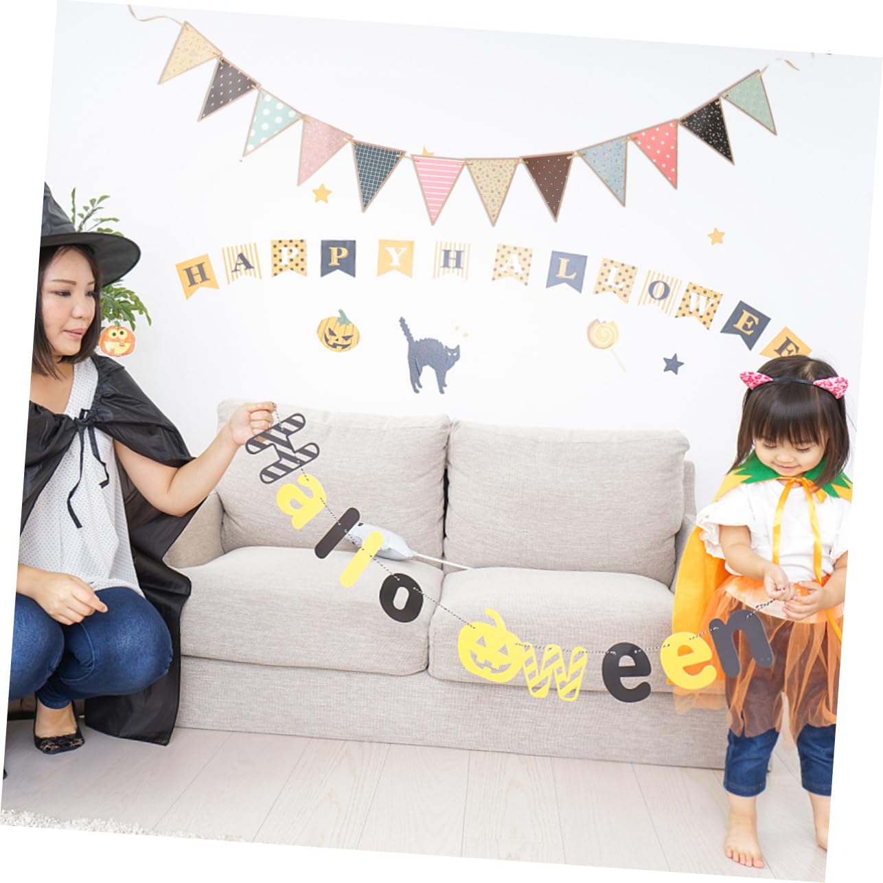 1PC Pull The Flag Birthday Banner - Merry Birthday Party Decor with Cartoon Design for Baby Showers, Kids Parties & Room Decoration