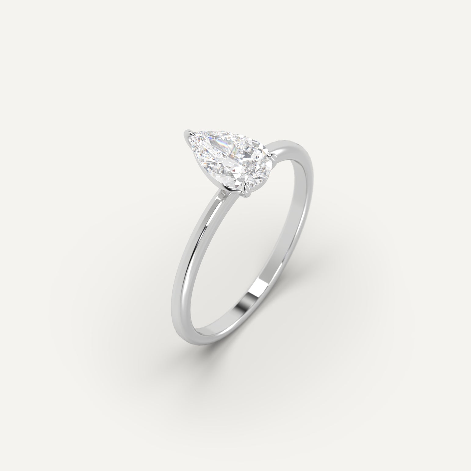 1 Carat Pear Cut Diamond Engagement Ring - Elegant Solitaire Wedding Band for Women - Perfect for Proposals, Anniversaries & Special Occasions