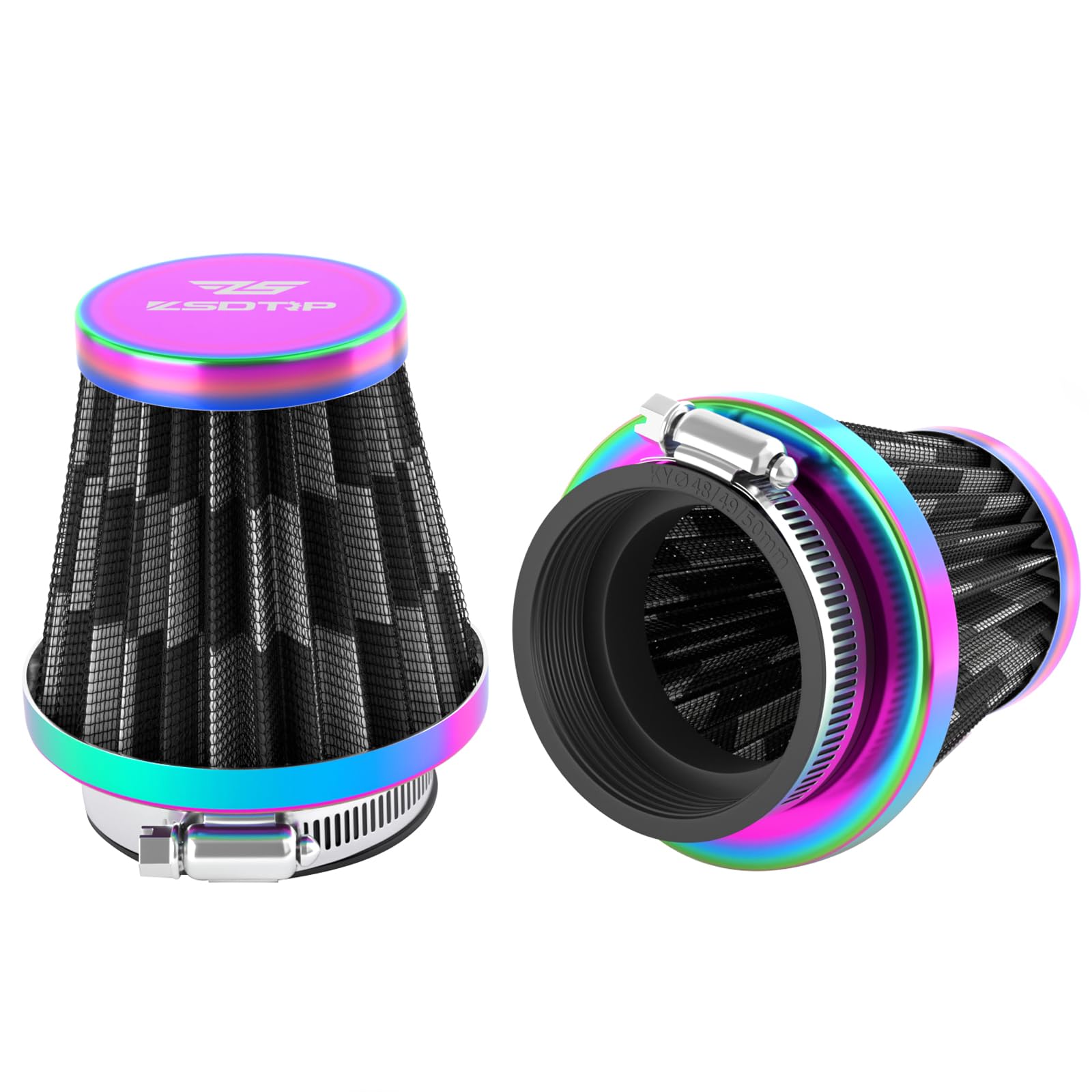 2PCS 42MM High Performance Air Filter for ATV, SSR, TTR Dirt Bike, Pit Bike, Mini Bike & GY6 Scooter - Durable Motorcycle Air Intake Filter for Off-Road, Trail Riding & Racing