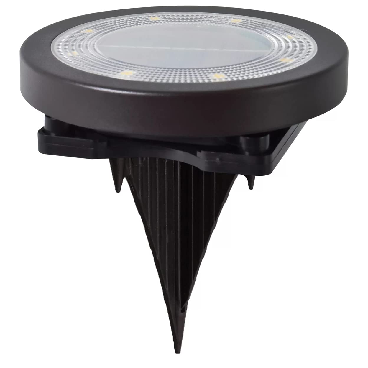 MAKTMOI Member's Mark 6-Piece Oil-Rubbed Bronze LED Solar Disc Lights - Outdoor Pathway Lighting for Garden, Yard, Walkway, and Patio