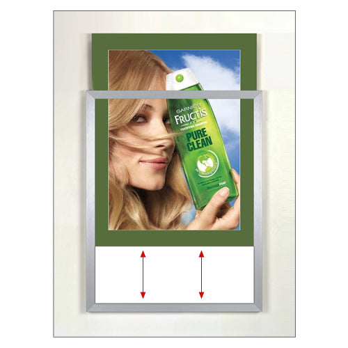 Premium Euro Style Slide-In Picture Frame for 20x28 Posters - Includes 2 Wide Matboards - Perfect for Wall Art, Home Decor & Office Display