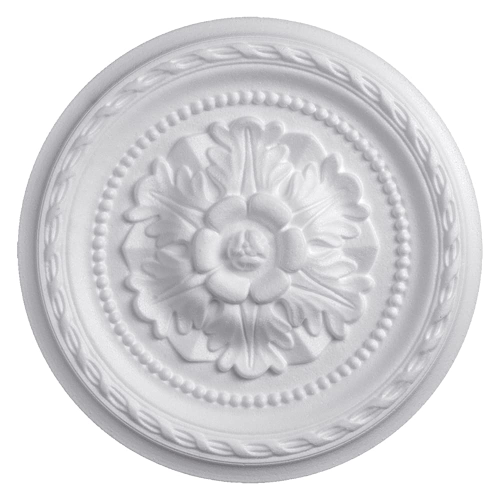 Vintage Ceiling Rose Medallion - Elegant Floral Design for Home Decor - Perfect for Chandeliers, Lighting Fixtures & Ceiling Accents in Living Room, Bedroom & Dining Room