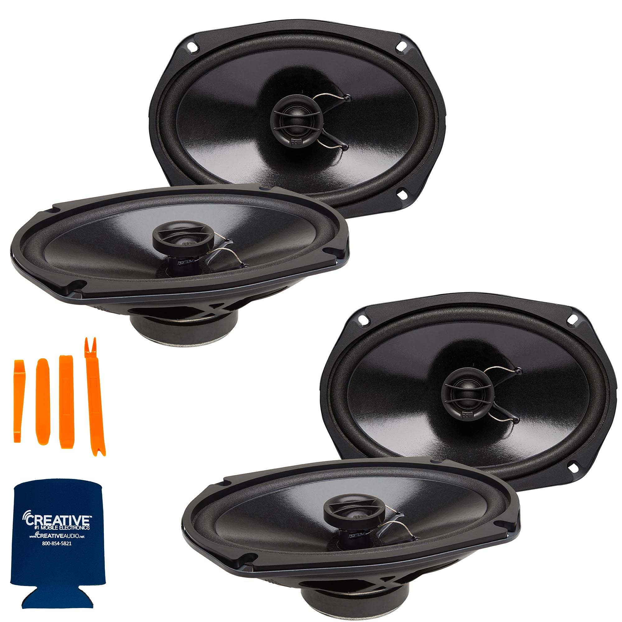PowerBass S-6902T 6X9 Inch Shallow Mount Coaxial Car Speakers - 2 Pairs, OEM Replacement for Enhanced Audio - Perfect for Trucks, SUVs & Custom Car Stereo Upgrades