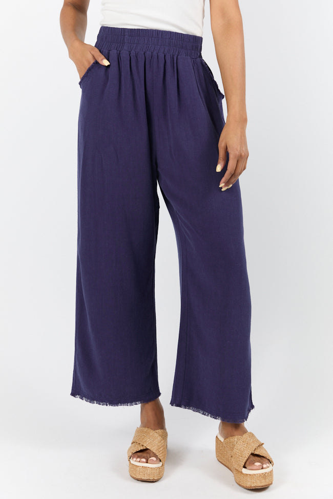 Best Navy Frayed Detail Ankle Length Pants for Women - Comfortable Stretch Denim Skinny Jeans - Perfect for Casual Outings & Date Nights