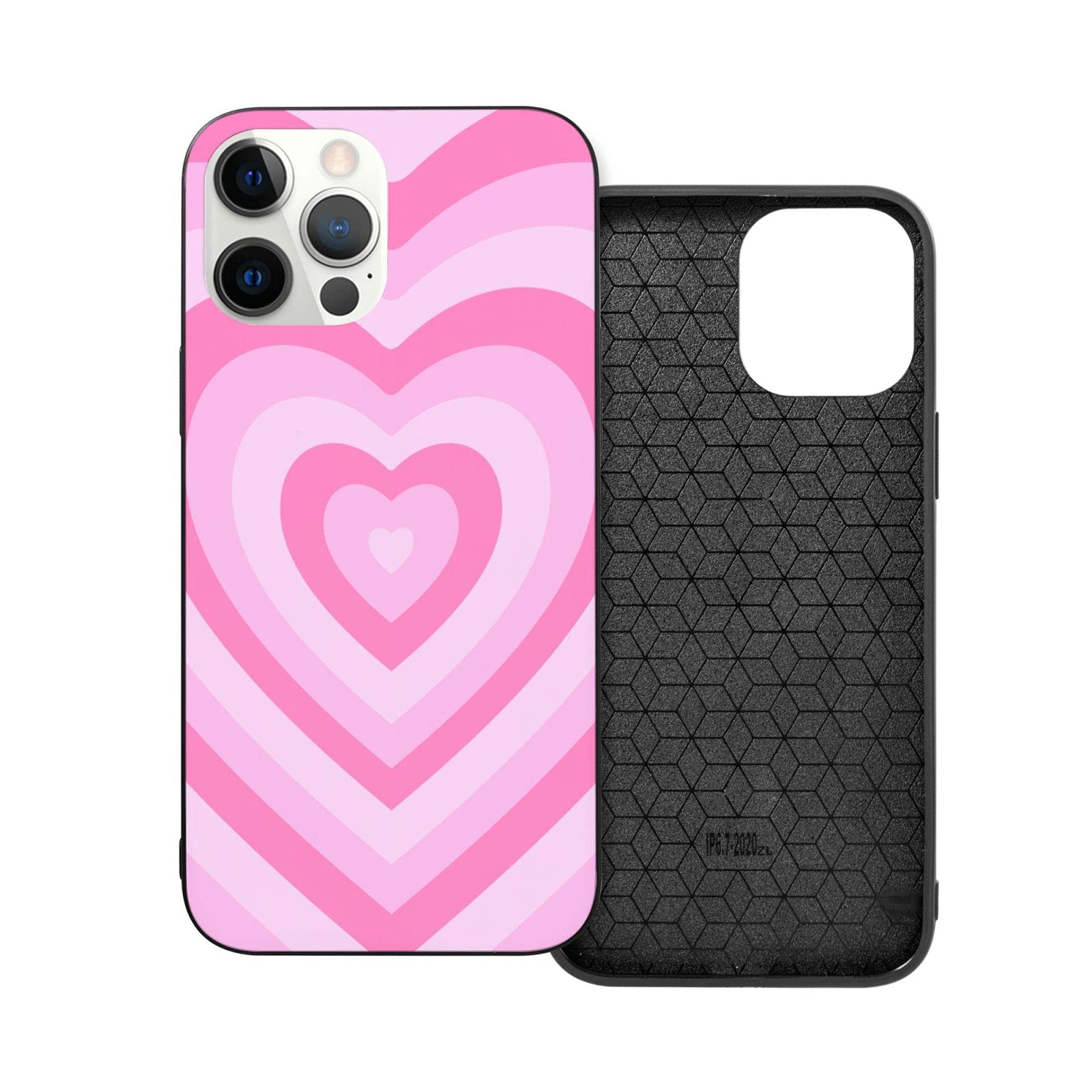 ASYG Aesthetic Soft TPU Phone Case for iPhone 12/12 Pro/12 Pro Max - Colorful Latte Heart Design, Slim Protective Cover for Everyday Use, Work & Travel